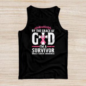 Breast Cancer Shirt By The Grace God Im A Survivor Breast Cancer Survivor Tank Top