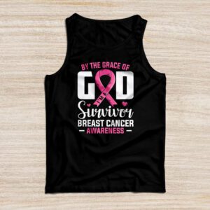 Breast Cancer Shirt By The Grace God Im A Survivor Breast Cancer Survivor Tank Top