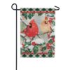 Cardinals In Holly Dura Soft Garden Flag