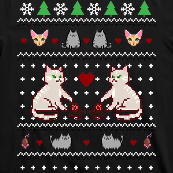 Cat Lover Ugly Christmas T Shirt 3