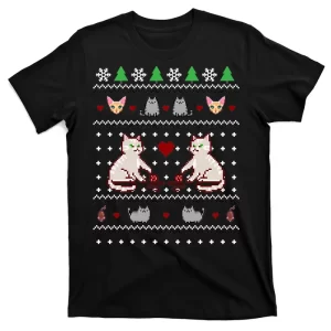 Cat Lover Ugly Christmas T-Shirt