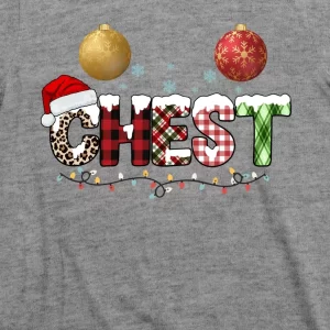 Chest Holiday Festive Christmas T Shirt 3