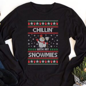 Chillin With My Snowmies Funny Ugly Christmas Longsleeve Tee 1 10