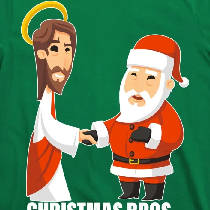 Christmas Bros Jesus And Santa T Shirt 3