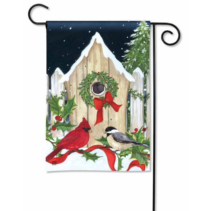 Christmas Cottage Garden Flag