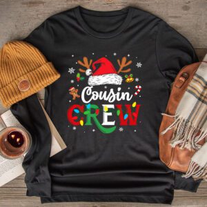 Funny Christmas Shirts Christmas Cousin Crew Reindeer Santa Longsleeve Tee