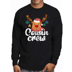 Christmas Cousin Crew Reindeer Santa hat Lights Kids Teens Longsleeve Tee 3 9