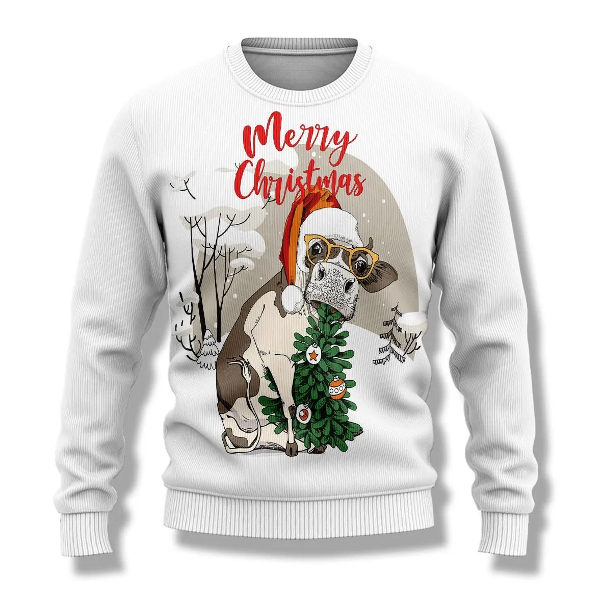 Christmas Cow Ugly Sweaters