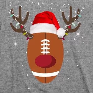 Christmas Football Reindeer T Shirt 3