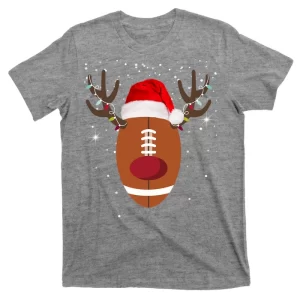 Christmas Football Reindeer T-Shirt