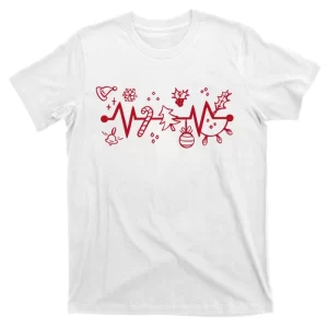 Christmas Holiday Heartbeat Festive T-Shirt