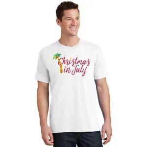 Christmas In July Palm Tree T Shirt 1