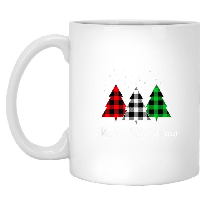 Christmas Tree Plaid Merry Christmas Mug