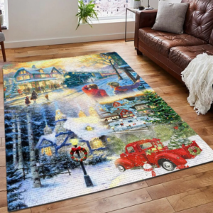 Christmas Tree Printing Floor Mat Carpet