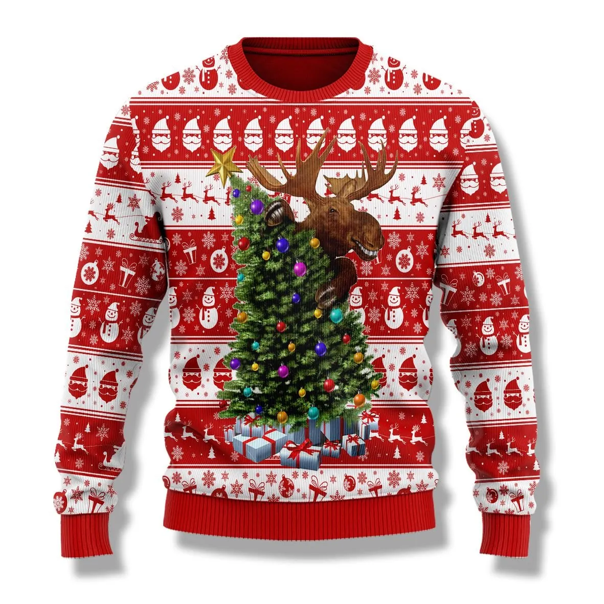 Christmas Tree Reindeer Ugly Sweaters
