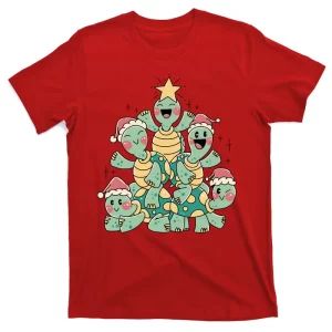 Christmas Turtles Holiday Tree T-Shirt