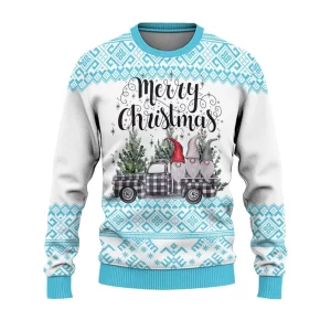 Christmas Ugly Sweater Christmas Car And Gnome Ugly Sweaters