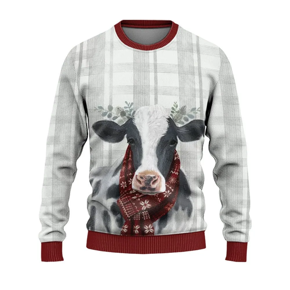 Christmas Ugly Sweater Christmas Cow Ugly Sweaters