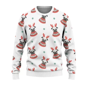 Christmas Ugly Sweater Christmas Pug Dog Ugly Sweaters