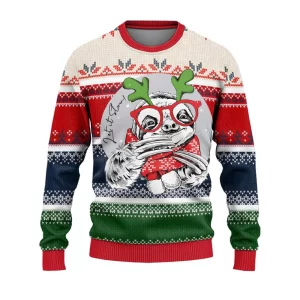 Christmas Ugly Sweater Cute Christmas Sloth Reindeer Ugly Sweaters
