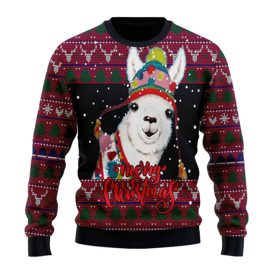 Christmas Ugly Sweater Cute Llama Christmas Ugly Sweaters