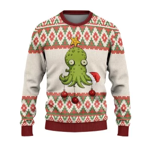 Christmas Ugly Sweater Octopus Christmas Tree Ugly Sweaters