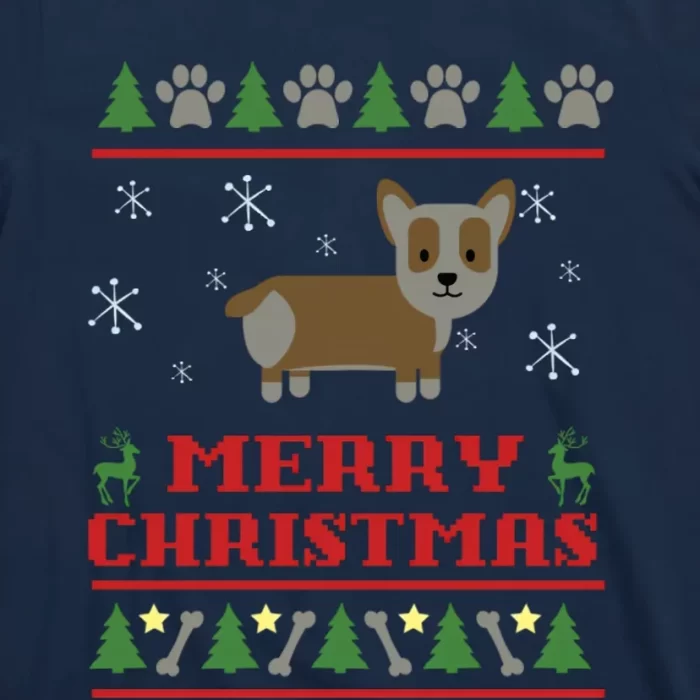 Corgi Merry Christmas Ugly T Shirt 3