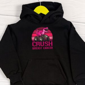 Crush Breast Cancer Awareness Monster Truck Toddler Boy Hoodie 1 3