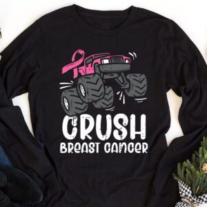 Crush Breast Cancer Awareness Monster Truck Toddler Boy Longsleeve Tee 1 9