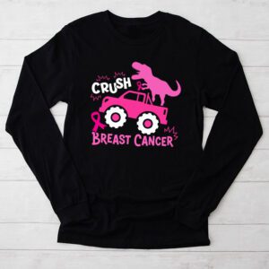 Crush Breast Cancer Awareness Monster Truck Toddler Boy Longsleeve Tee 2 6