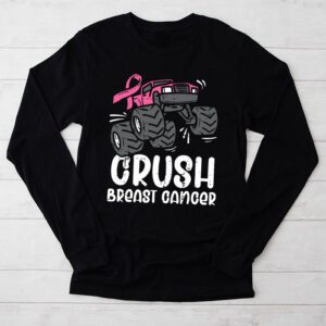 Crush Breast Cancer Awareness Monster Truck Toddler Boy Longsleeve Tee 2 9