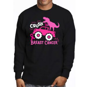 Crush Breast Cancer Awareness Monster Truck Toddler Boy Longsleeve Tee 3 6