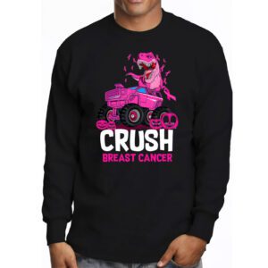 Crush Breast Cancer Awareness Monster Truck Toddler Boy Longsleeve Tee 3 7