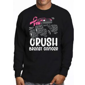 Crush Breast Cancer Awareness Monster Truck Toddler Boy Longsleeve Tee 3 9