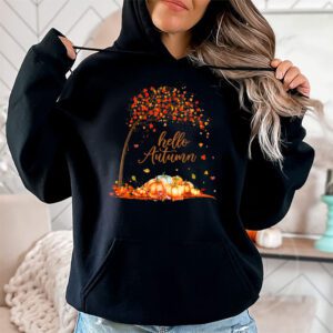 Cute Hello Autumn Season Thanksgiving and Fall Color Lovers Hoodie 1 3