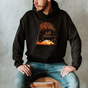 Cute Hello Autumn Season Thanksgiving and Fall Color Lovers Hoodie 2 3