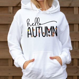 Cute Hello Autumn Season Thanksgiving and Fall Color Lovers Hoodie 3 1