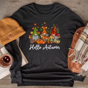 Cute Hello Autumn Season Thanksgiving and Fall Color Lovers Longsleeve Tee