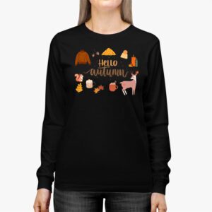 Cute Hello Autumn Season Thanksgiving and Fall Color Lovers Longsleeve Tee 2 5