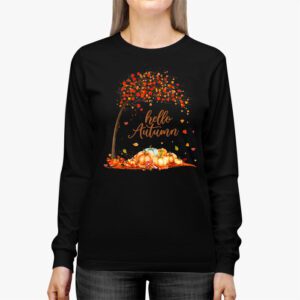 Cute Hello Autumn Season Thanksgiving and Fall Color Lovers Longsleeve Tee 2 8