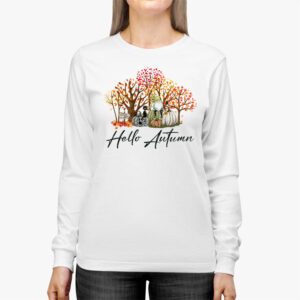 Cute Hello Autumn Season Thanksgiving and Fall Color Lovers Longsleeve Tee 2 9