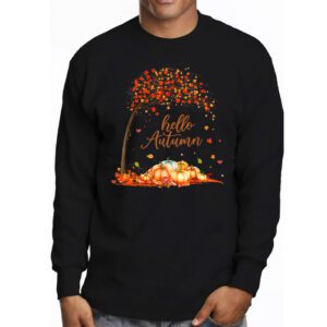 Cute Hello Autumn Season Thanksgiving and Fall Color Lovers Longsleeve Tee 3 8