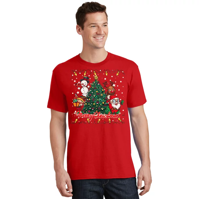 Cute-Merry-Christmas-Graphic-Collage-T-Shirt-1 Cute Merry Christmas Graphic Collage T Shirt 1