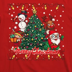 Cute Merry Christmas Graphic Collage T-Shirt 3 Cute Merry Christmas Graphic Collage T Shirt 3
