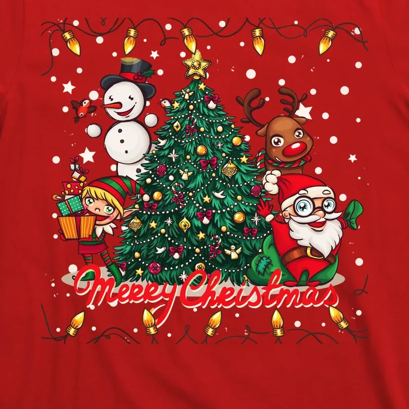 Cute-Merry-Christmas-Graphic-Collage-T-Shirt-3 Cute Merry Christmas Graphic Collage T Shirt 3