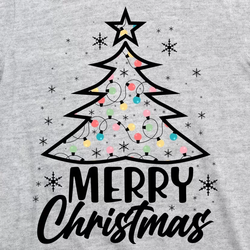 Cute-Merry-Christmas-Tree-Outline-T-Shirt-3 Cute Merry Christmas Tree Outline T Shirt 3