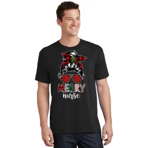 Cute Merry Nurse Christmas T Shirt 1