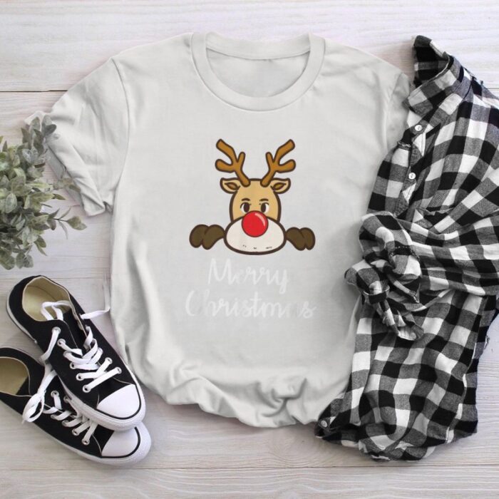 Cute Reindeer Merry Christmas T-Shirt