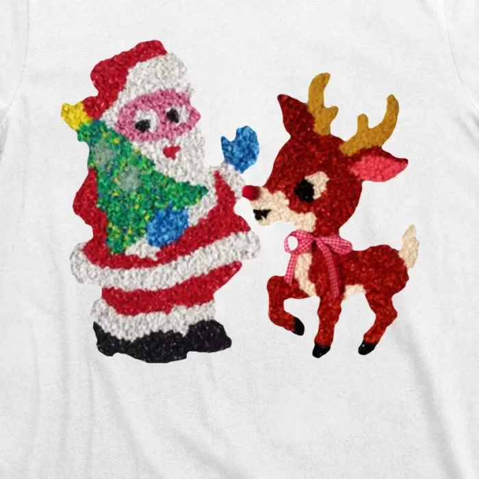 Cute Santa Reindeer Best Friends Christmas Cheer T Shirt 3