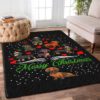 Dachshund Merry Christmas Rug